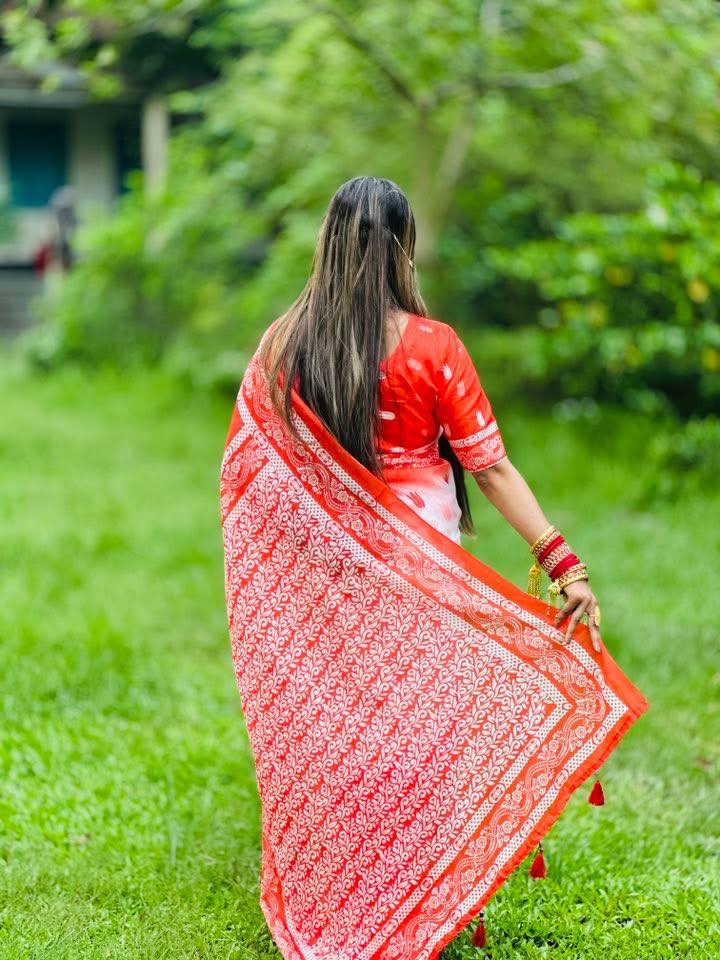 Chanderi Silk Sharee (With Blouse Piece)-BS0160 - Image 2