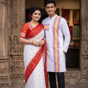 Boishakhi Couple Collection (Sharee + Panjabi)-BCS10